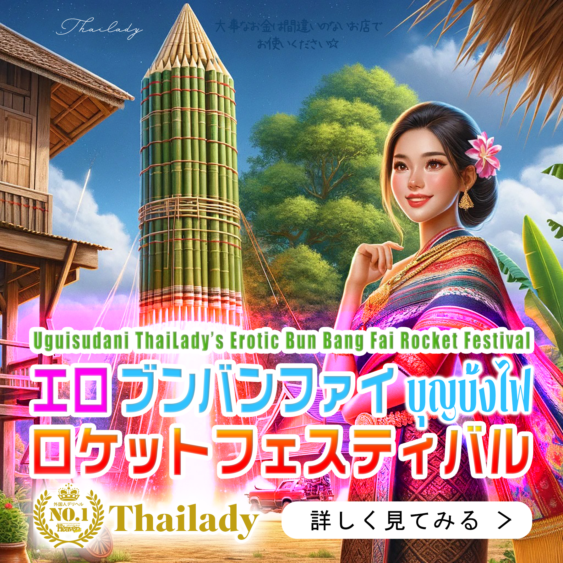エロ ブンバイファイ ロケットフェスティバル บุญบั้งไฟ Uguisudani Thaiady’s Erotic Bun Bang Fai Rocket Festival