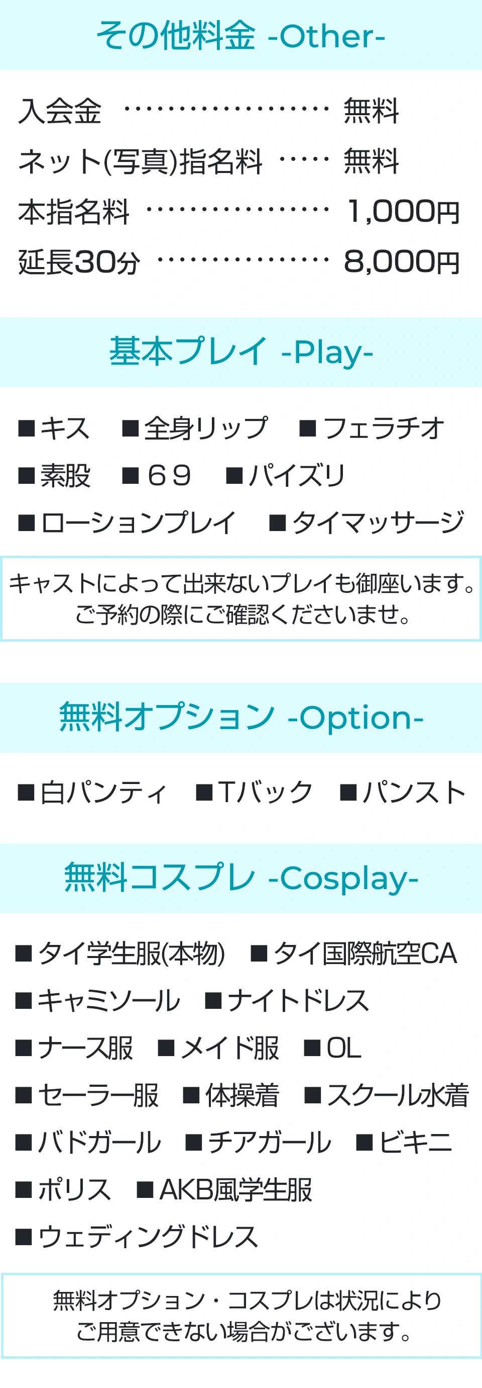 その他料金